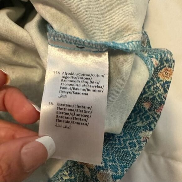 Mayoral Floral Patterned Skirt with Black Waistband Girls Size 9 - Picture 7 of 8